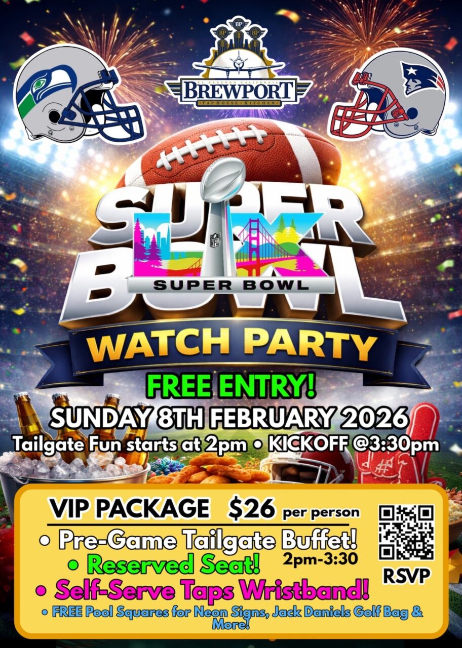 🏈 Super Bowl Watch Party • Sunday Feb 8 • Free Entry!